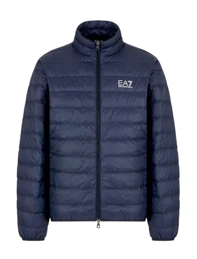 Ea7 Emporio Armani Coats In Armani Blue
