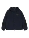 Ea7 Emporio Armani Coats Blue In Black