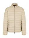 Ea7 Core Identity Packable Down Jacket In Cobblestone