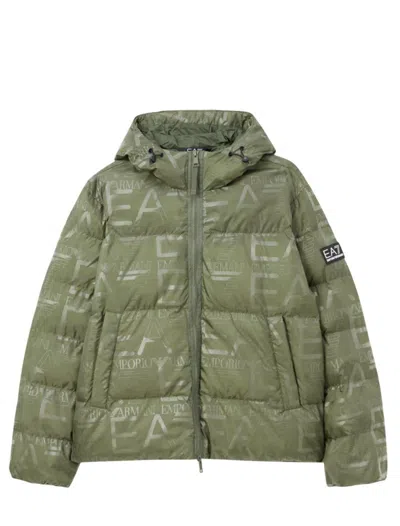 Ea7 Emporio Armani Coats In Green