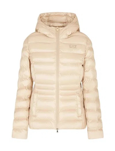 Ea7 Emporio Armani Coats In Neutral
