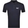 Ea7 Tennis Pro Two-tone Polo Shirt In Ventus7 Technical Fabric In Navy