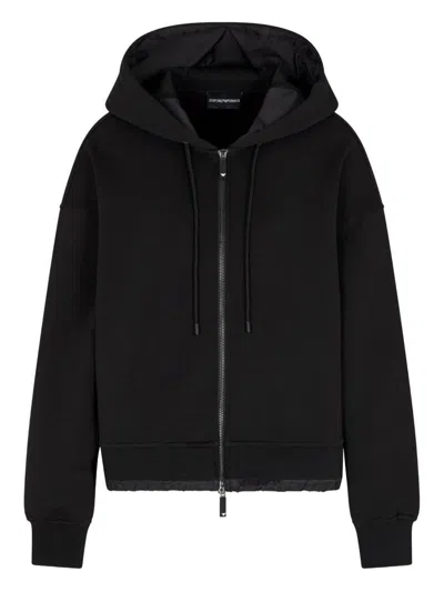 Ea7 Emporio Armani Cotton Blouson Jacket In Black