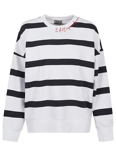 EA7 EA7 EMPORIO ARMANI COTTON CREWNECK SWEATSHIRT