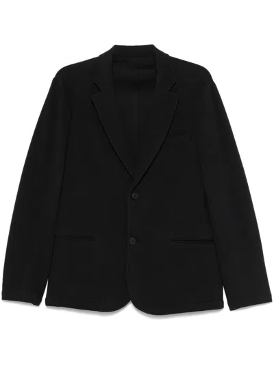 Ea7 Emporio Armani Cotton Single-breasted Jacket In Blue