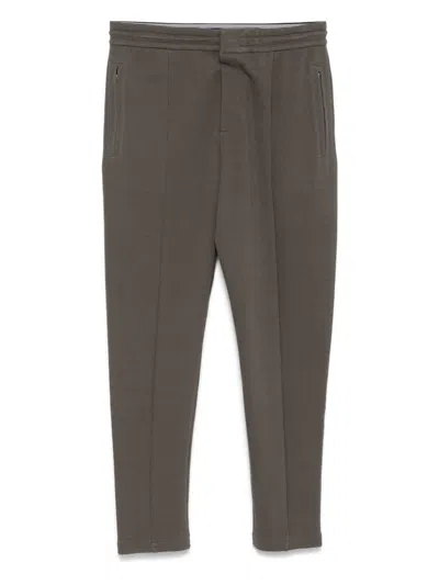 Ea7 Emporio Armani Cotton Sweatpants In Brown