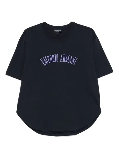Ea7 Emporio Armani Cotton T-shirt In Blue