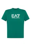 Ea7 Emporio Armani Cotton T-shirt In Grün