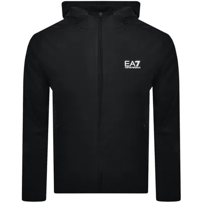 Ea7 Emporio Armani Dynamic Vigor7 Full Zip Logo Sw In Black
