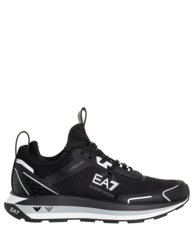 Pre-owned Ea7 Emporio Armani  Sneakers Men X8x089xk234q289 Black - White Logo Detail