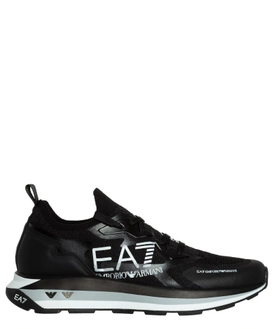 Pre-owned Ea7 Emporio Armani  Sneakers Men X8x113xk269a120 Black - White Logo Detail
