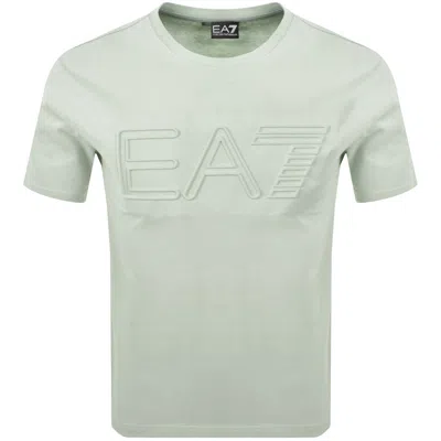 Ea7 Emporio Armani Embossed Logo T Shirt Green