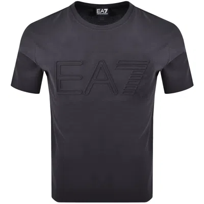 Ea7 Emporio Armani Embossed Logo T Shirt Grey