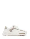 Ea7 Perforated Sneakers In Off Wht+cobbelstone