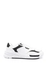 Ea7 Logo Sneakers In Opt.white+black