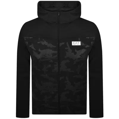 Ea7 Emporio Armani Full Zip Hoodie Black