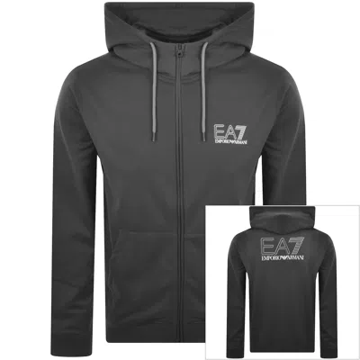 Ea7 Emporio Armani Full Zip Hoodie Grey In Gray