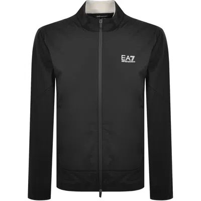 Ea7 Emporio Armani Full Zip Logo Sweatshirt Black