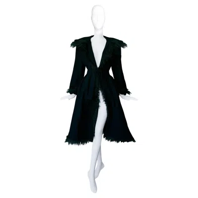 Pre-owned Ea7 Emporio Armani Fw 2000 Dramatic Coat In Black