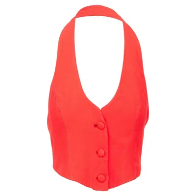 Pre-owned Ea7 Emporio Armani Halter Vest Top - '00s In Red