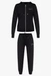 Ea7 Evolution Stretch Viscose-blend Tracksuit In Black