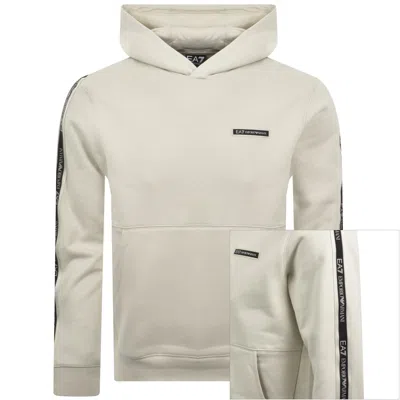 Ea7 Emporio Armani Hoodie Cream In White