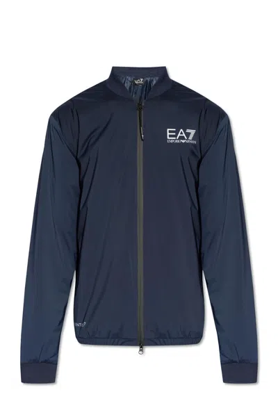 Ea7 Emporio Armani Jacket With Logo In Blue