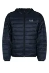 Ea7 Emporio Armani Hooded Ultra-light Down Jacket In 1562