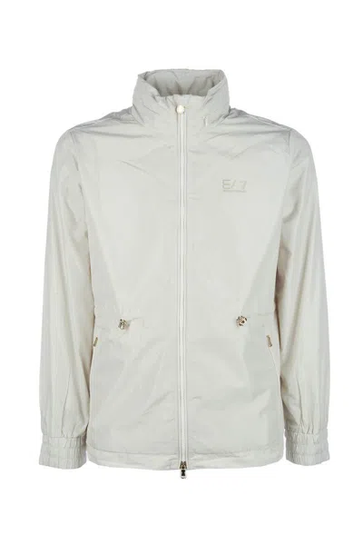 Ea7 Emporio Armani Jackets In Silver Birch