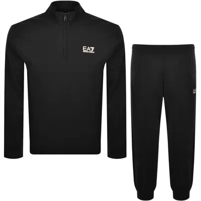 Ea7 Emporio Armani Jersey Tracksuit Black