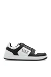Ea7 Black And White Polyester Sneaker In Multi
