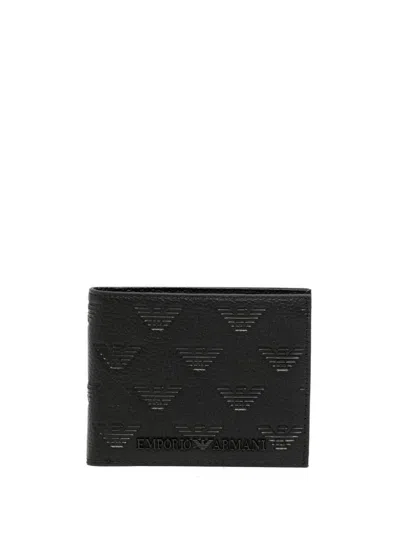 Ea7 Emporio Armani Leather Wallet In Black
