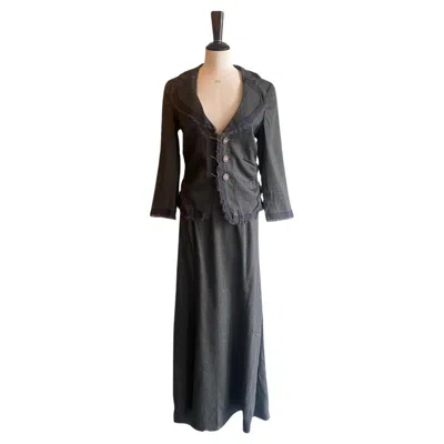 Pre-owned Ea7 Emporio Armani Linen Two Piece In Black