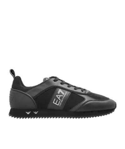 Ea7 Lace-up Sneakers In Black