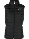 Ea7 Emporio Armani Insulated Vest With Logo In Black