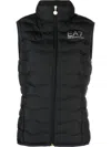 Ea7 Emporio Armani Insulated Vest With Logo In Black
