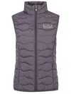 Ea7 Emporio Armani Logo Down Vest In Gray