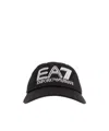 Ea7 Emporio Armani Logo Embroidered Baseball Cap In Black