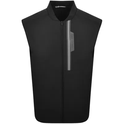 Ea7 Emporio Armani Logo Gilet Black