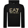 Ea7 Emporio Armani Logo Hoodie Black In Black