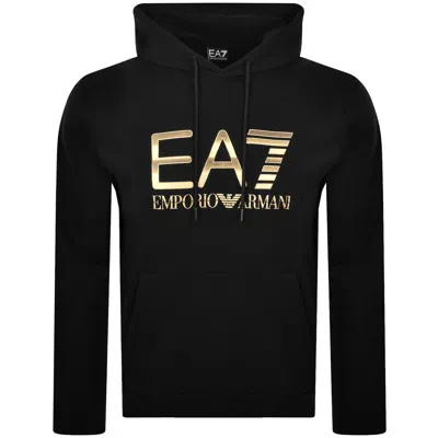 Ea7 Emporio Armani Logo Hoodie Black