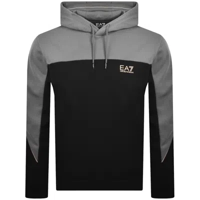 Ea7 Emporio Armani Logo Hoodie Black