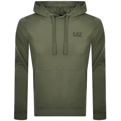 Ea7 Emporio Armani Logo Hoodie Green