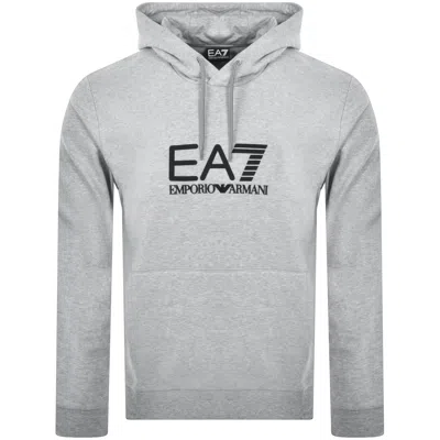 Ea7 Emporio Armani Logo Hoodie Grey