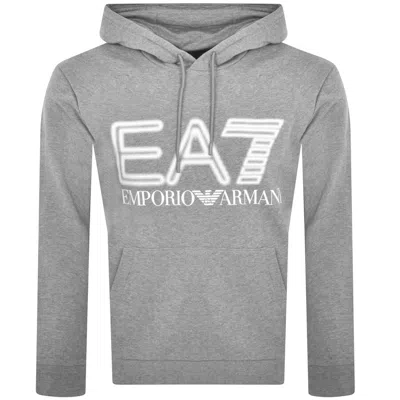 Ea7 Emporio Armani Logo Hoodie Grey