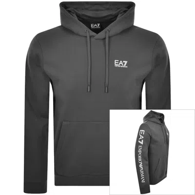 Ea7 Emporio Armani Logo Hoodie Grey In Gray