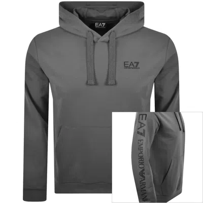 Ea7 Emporio Armani Logo Hoodie Grey In Gray