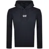 Ea7 Emporio Armani Logo Hoodie Navy In Navy