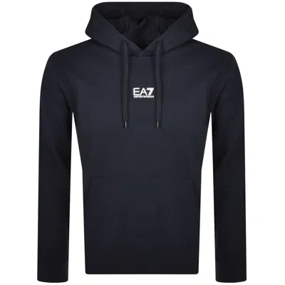 Ea7 Emporio Armani Logo Hoodie Navy
