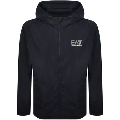 Ea7 Emporio Armani Logo Jacket Navy In Black